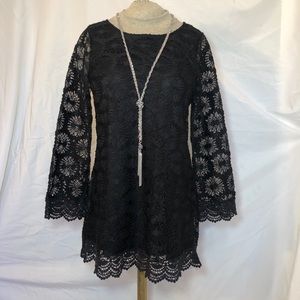 Black lace dress